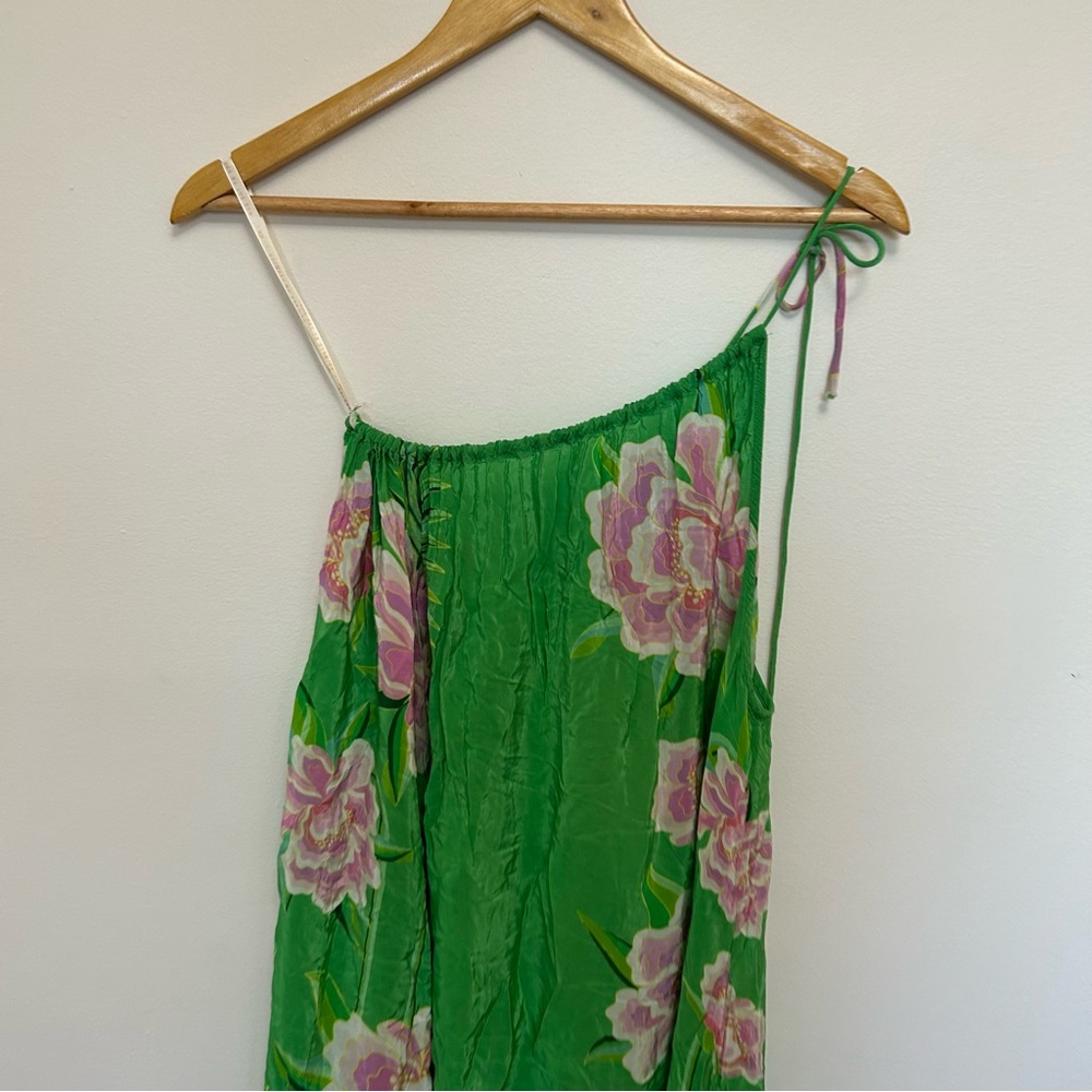FARM Rio Green One-Shoulder Maxi Dress with Pink Floral Print - Picture 5 of 11